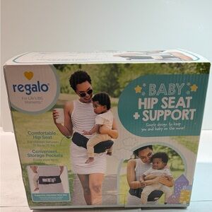 New in Box! Regalo Baby Hip Seat + Support - Black